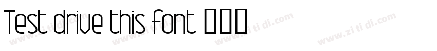 Test drive this font字体转换